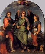 Andrea del Sarto Tobias and the Angel with St Leonard and Donor oil on canvas